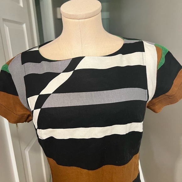 Derek Lam for Target Linen Fitted Geometrical Mini Dress - Picture 4 of 13